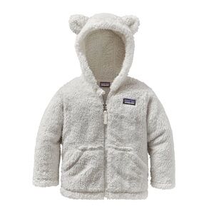 Patagonia White Baby Furry Friends Hoody Size 12-18M